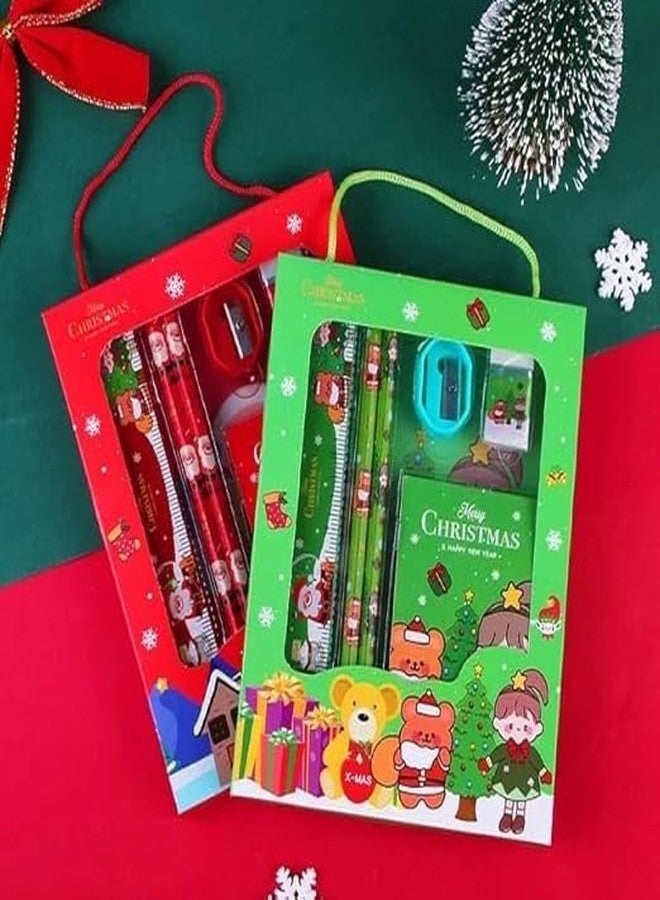 Tera13 TERA 13 Santa Claus Stationery Set For Kids, 6 in 1 Stationery Combo For Boys, Christmas Theme Stationery Kit, Stationery Set for Kids Pencil,Eraser,Diary,Ruler,Sharpener (Pack of 1) - Image 4